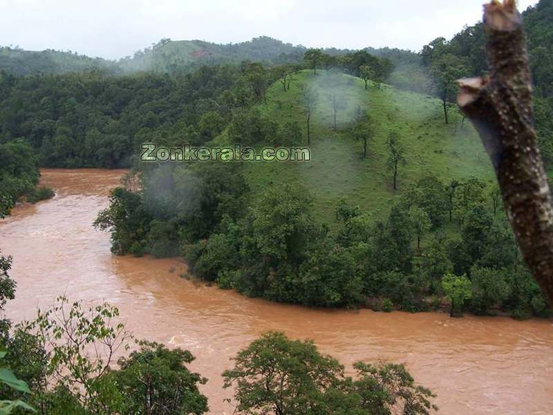 Flooding river during monsoon