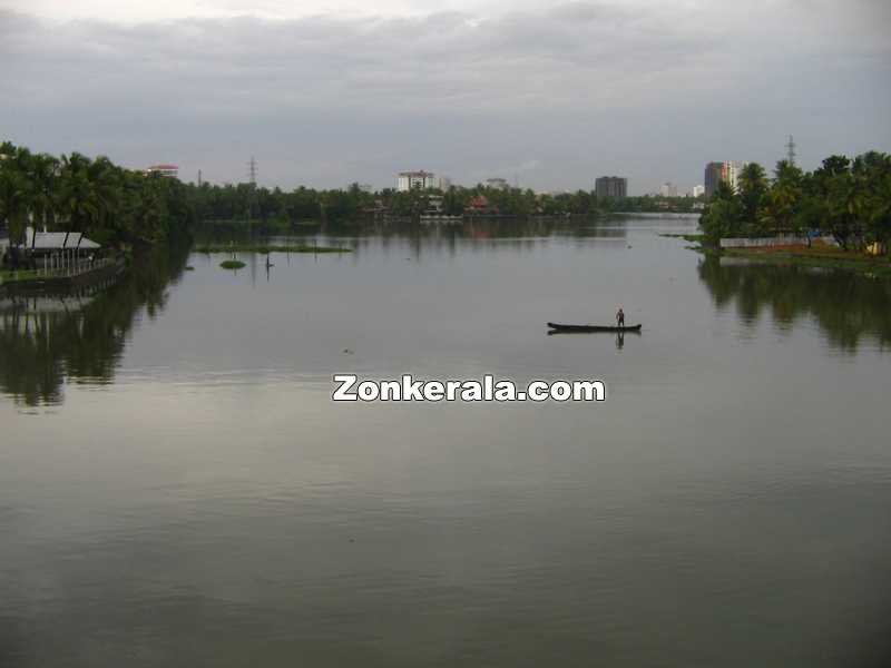 Small boat in river